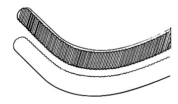 Dressing Forceps With Serrations Delicate Curved Strong - E1408